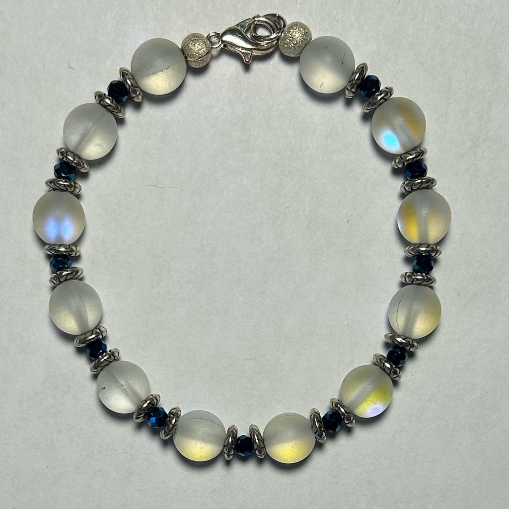 Aurora Glass And Czech Glass Bracelet 7 Inches
